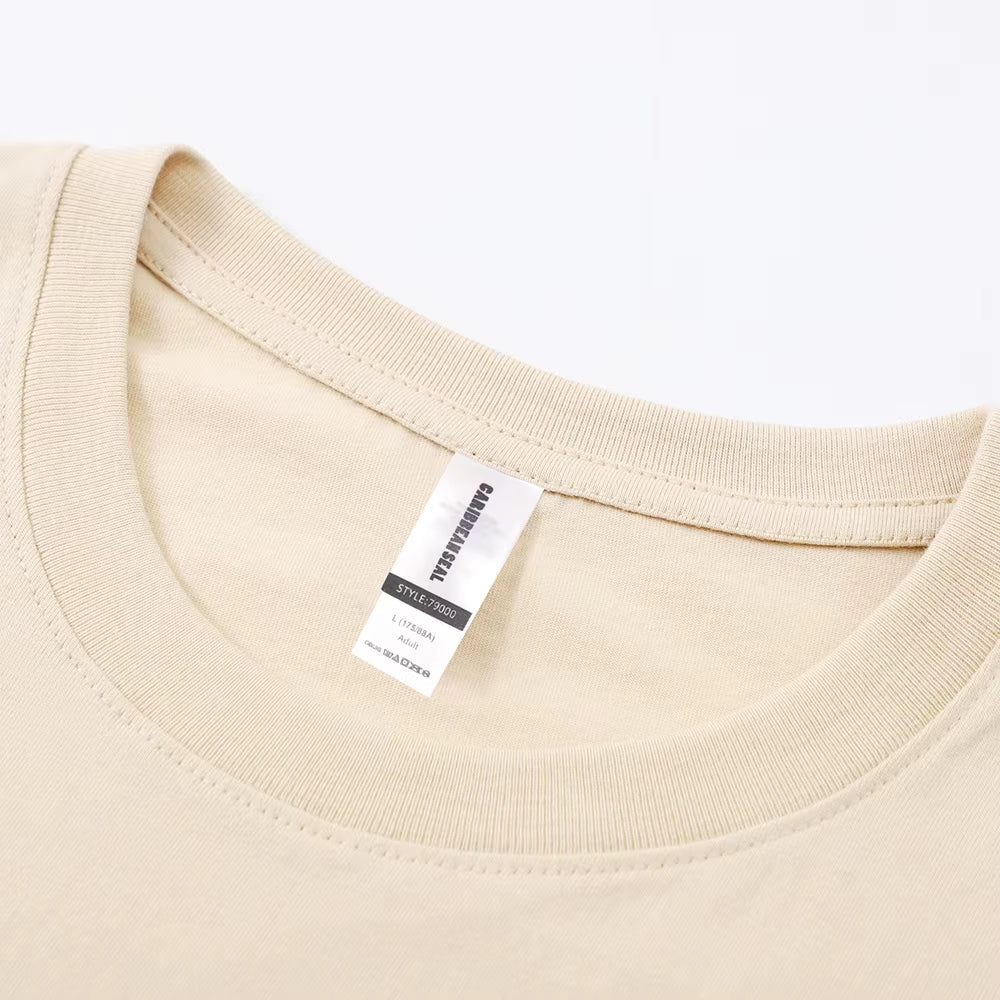 American Style Coffee Cat Print T-Shirts Man Casual Cotton T-Shirt Summer Breathable Tee Clothing Casual Loose Male T-Shirts