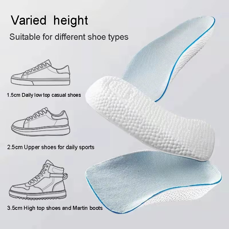 1 Pair of Halloween Decorations 1.5/2.5/3.5 Cm Arch Support Height Increase Insole Elastic Lift Men'S and Women'S Insoles